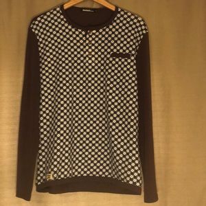 DAMATI JEANS BROWN/NAVY MD SHIRT